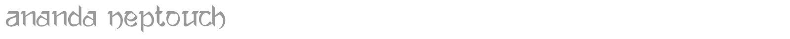 Ananda Neptouch font preview
